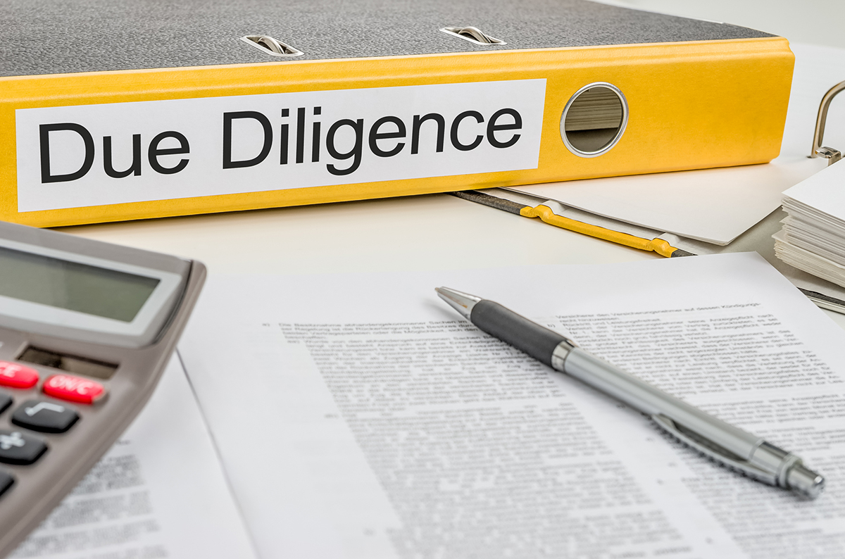 Folder with the label Due Diligence